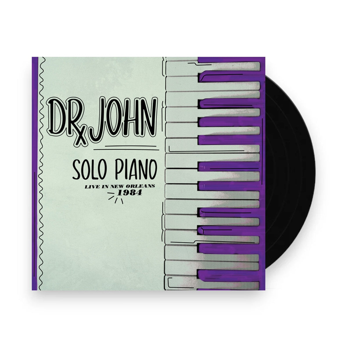 Packshot: Dr. John – Solo Piano Live In New Orleans 1984 (180 Gram, Purp LP Vinyl) Vinyl LP | Relix