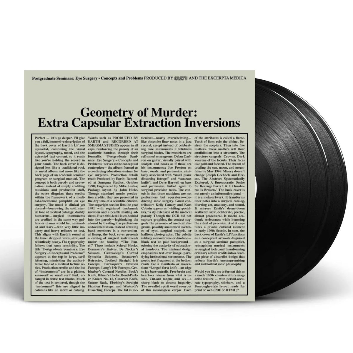 Packshot: Earth X Black Noi$E – Geometry Of Murder: Extra Capsular Extraction Vinyl LP | Relix