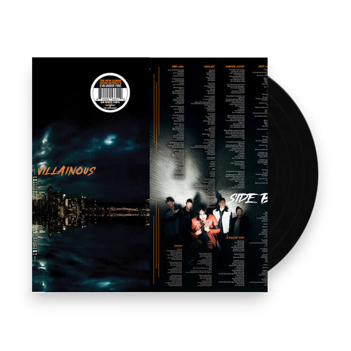 Packshot: Eva Under Fire – Villainous (White LP Vinyl) Vinyl LP | Relix