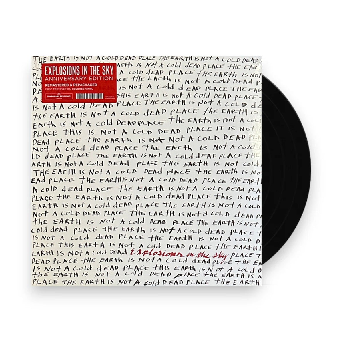 Packshot: Explosions In The Sky – The Earth Is Not A Cold Dead Place: Anniversary Edition (Opaque Red LP Vinyl) Vinyl LP | Relix