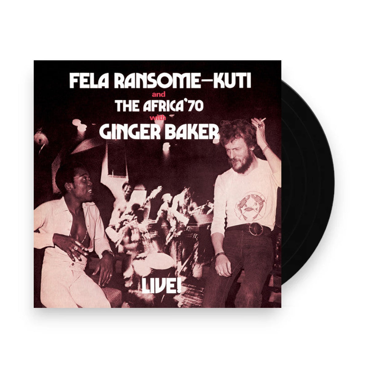 Packshot: Fela Kuti – Fela Live With Ginger Baker (Download Included LP Vinyl) Vinyl LP | Relix