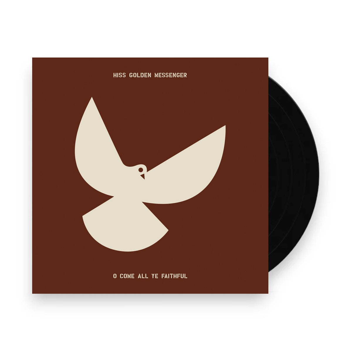 Packshot: Hiss Golden Messenger – O Come All Ye Faithful (Bone Green Red Splatter LP Vinyl) Vinyl LP | Relix