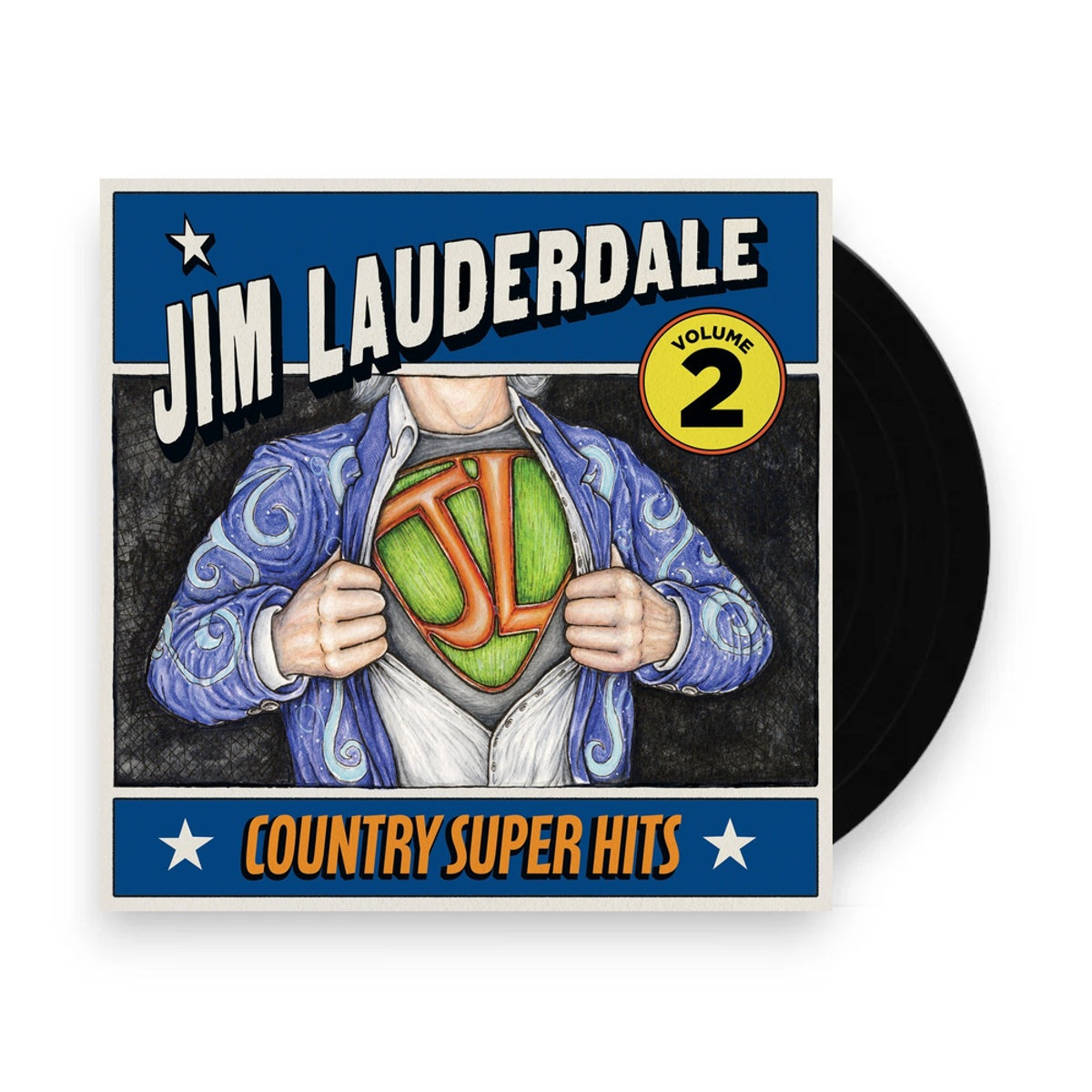 Packshot: Jim Lauderdale – Country Super Hits Volume 2 Vinyl LP | Relix