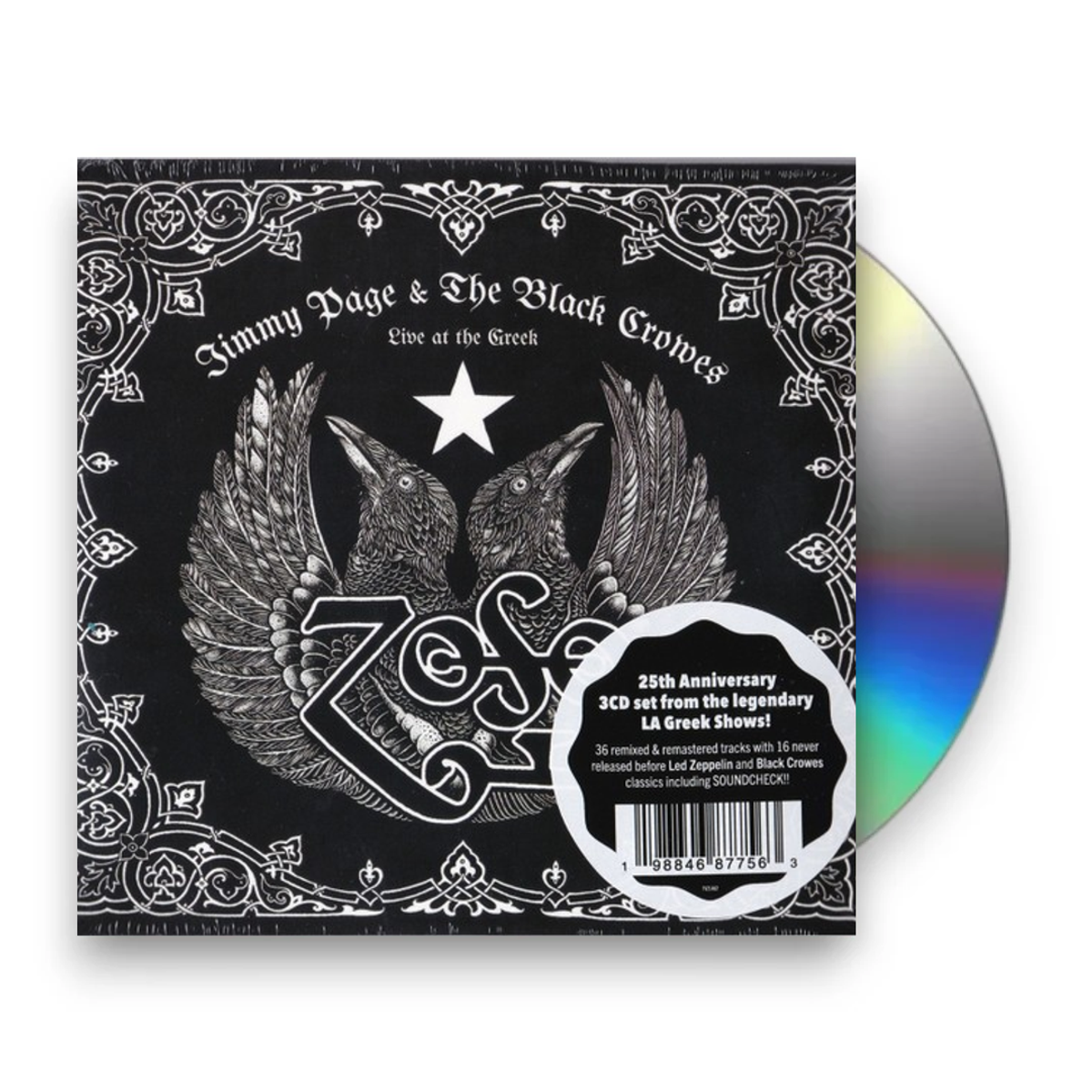 Packshot: Jimmy Page & The Black Crowes – Live at the Greek (3 Compact discs CD) CD | Relix