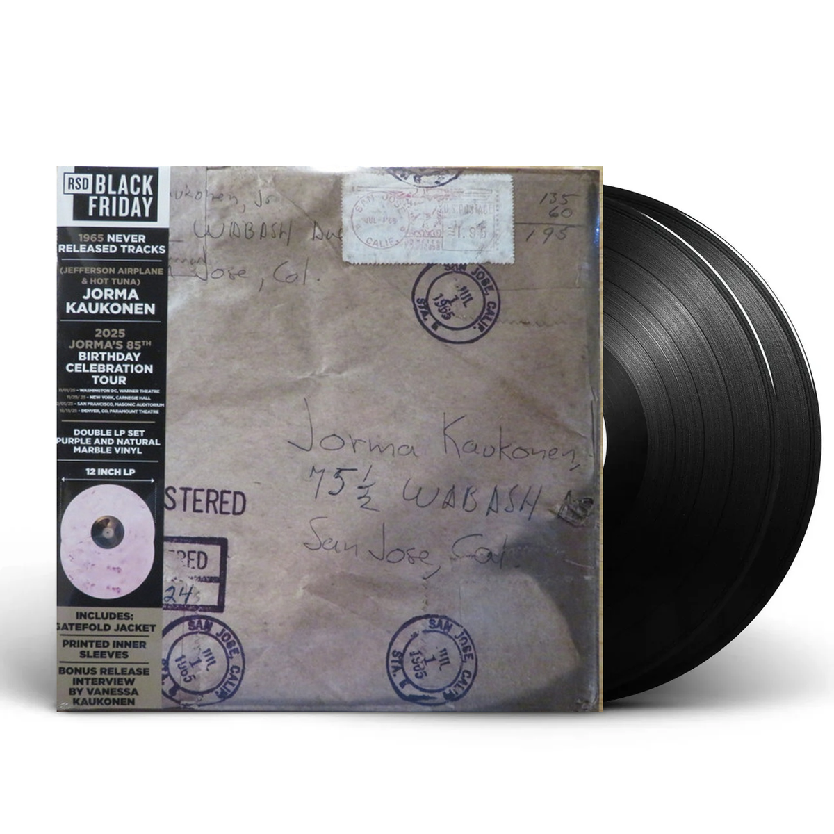 Packshot: Jorma Kaukonen – Wabash Avenue: 1965 Never Released Tracks (RSD Black Friday 2025 LP Vinyl) Vinyl LP | Relix