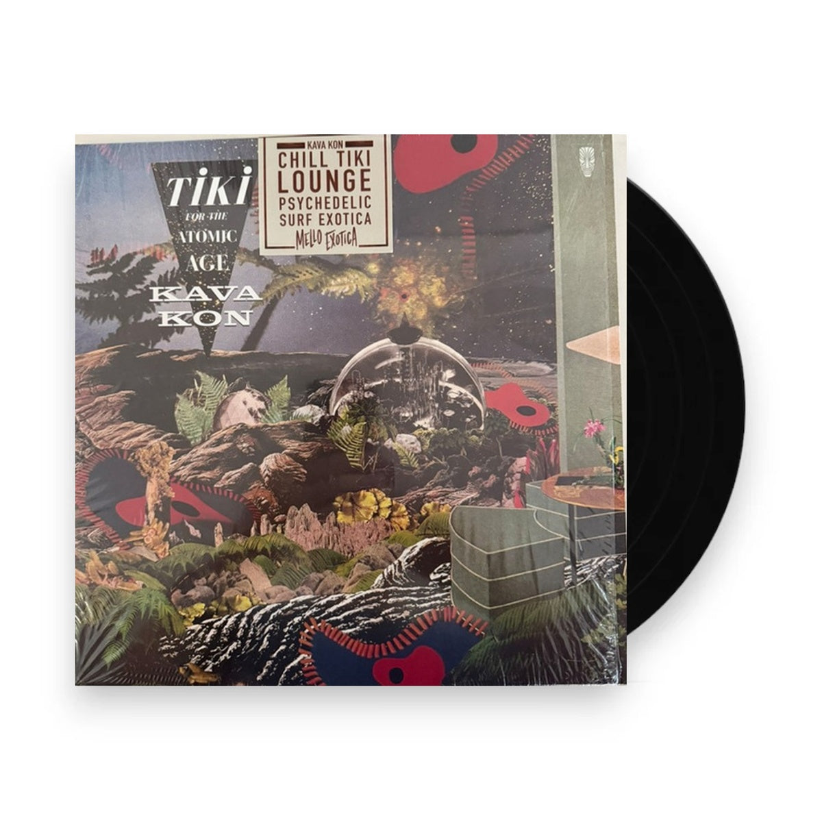 Packshot: Kava Kon – Tiki For The Atomic Age - Iridescent Green (Colored LP Vinyl) Vinyl LP | Relix