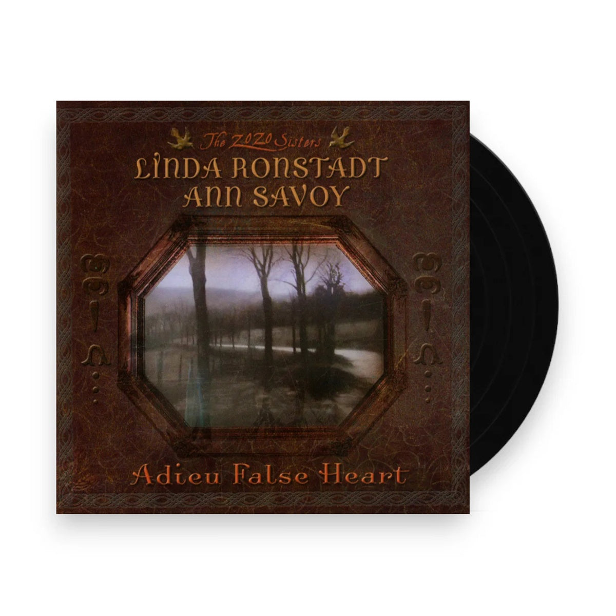 Packshot: Linda Ronstadt & Ann Savoy – Adieu False Heart - 20th Anniversary (HighTone Records LP Vinyl) Vinyl LP | Relix