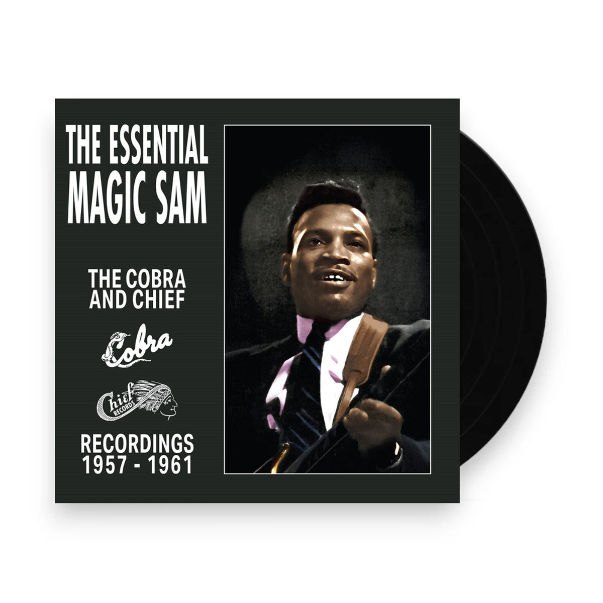 Packshot: Magic Sam – Essential Magic Sam - Cobra & Chief Recordings (cobalt Blue Vinyl/limited Edition) Vinyl LP | Relix