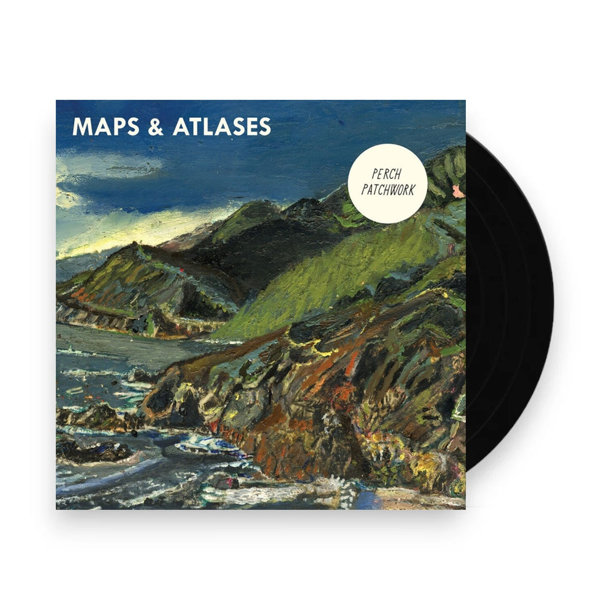 Packshot: Maps & Atlases – Perch Patchwork - 15th Anniversary - Green Eco-Mix Vinyl LP | Relix