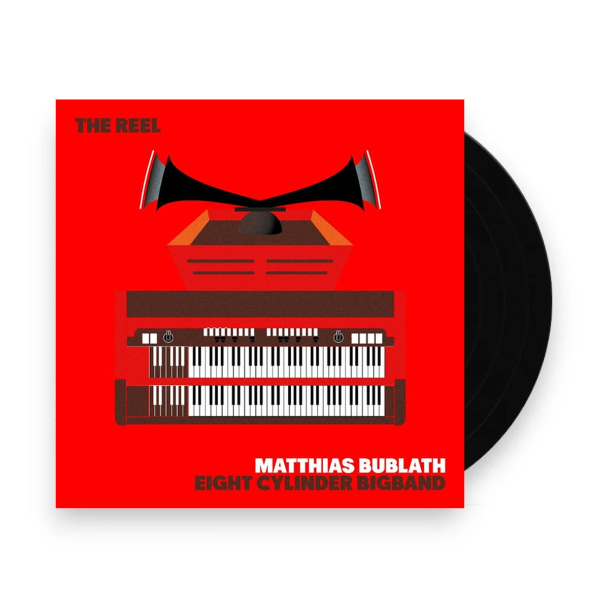 Packshot: Matthias & Eight Cylinder Bigband Bublath – Reel Vinyl LP | Relix