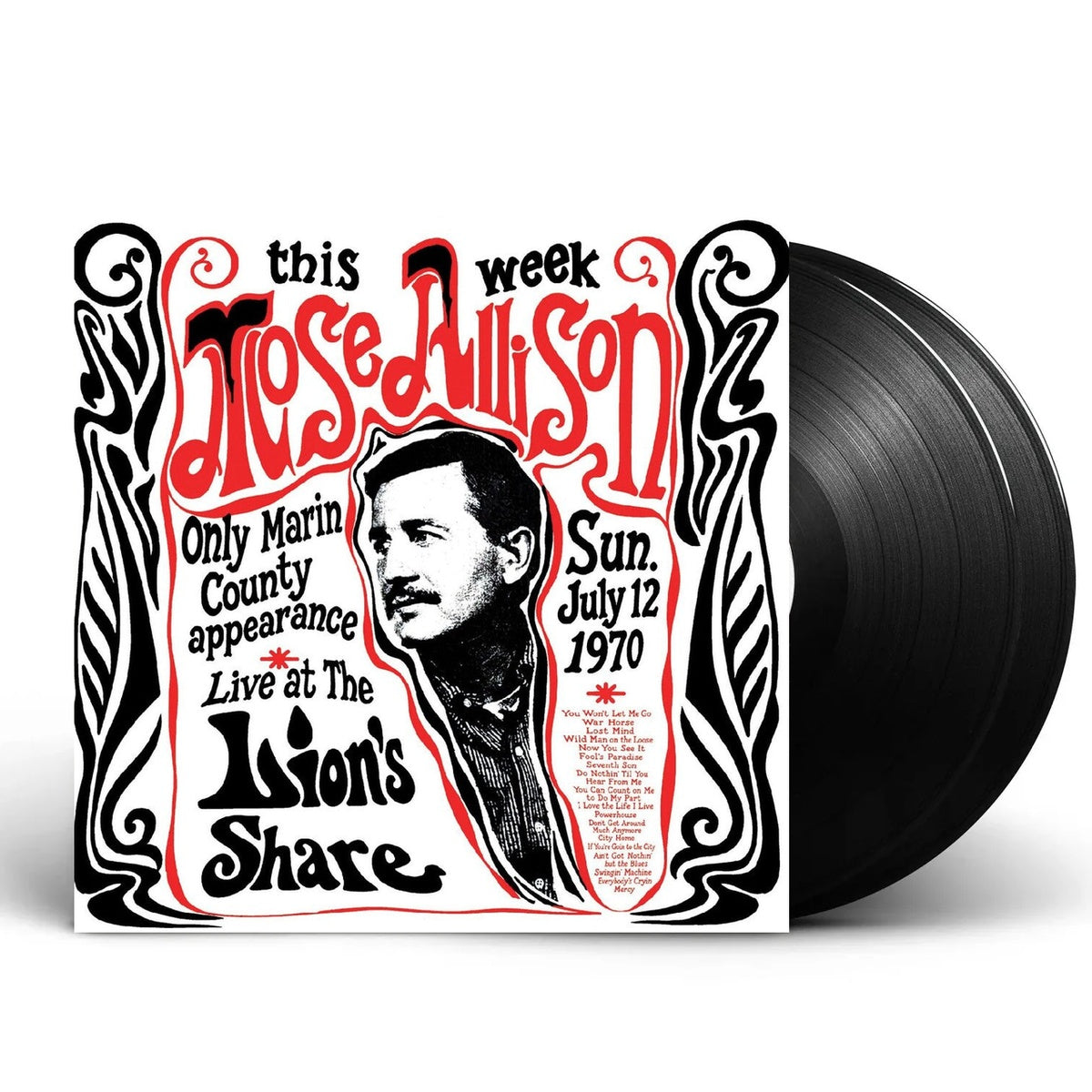 Packshot: Mose Allison – Live At The Lion's Share July 12 1970 - Remastered (LP Vinyl) Vinyl LP | Relix
