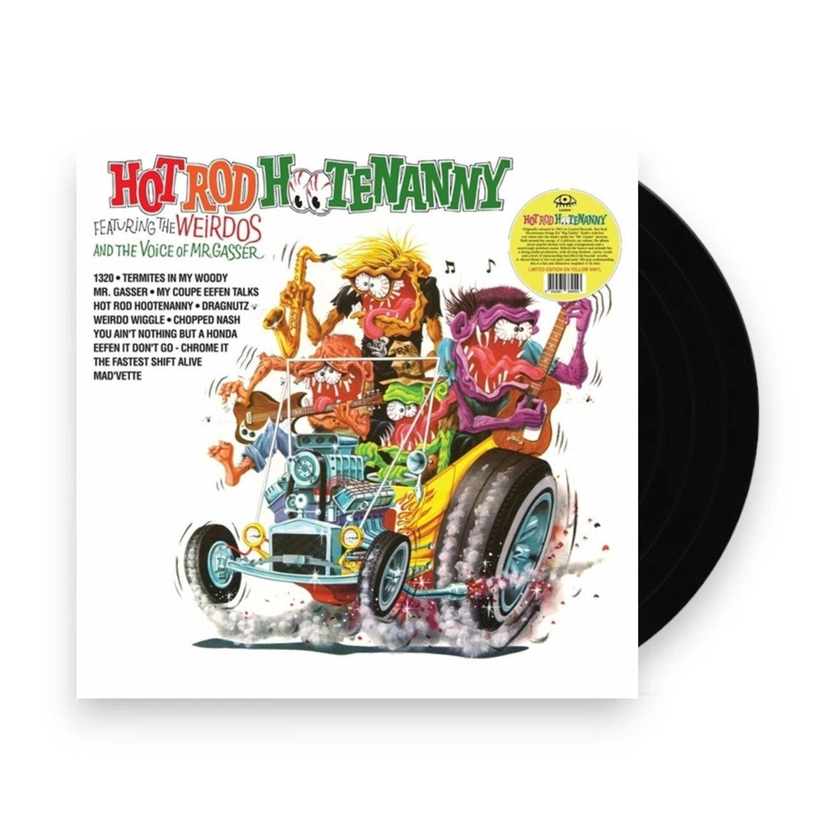 Packshot: Mr. Gasser & The Weirdos – Hot Rod Hootenanny (yellow LP Vinyl) Vinyl LP | Relix