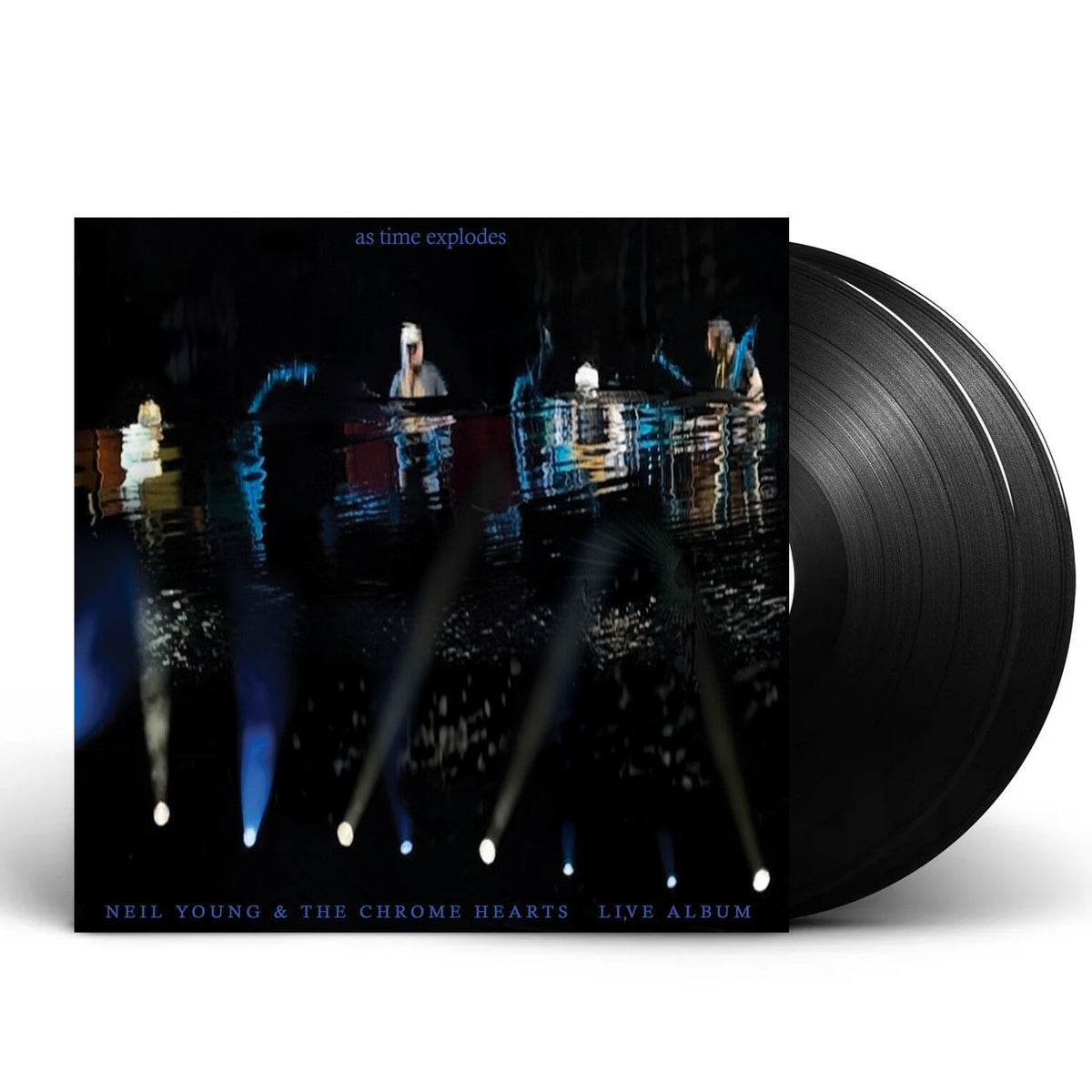 Packshot: Neil Young & The Chrome Hearts – As Time Explodes - Live Album (2-LP Vinyl) Vinyl LP | Relix