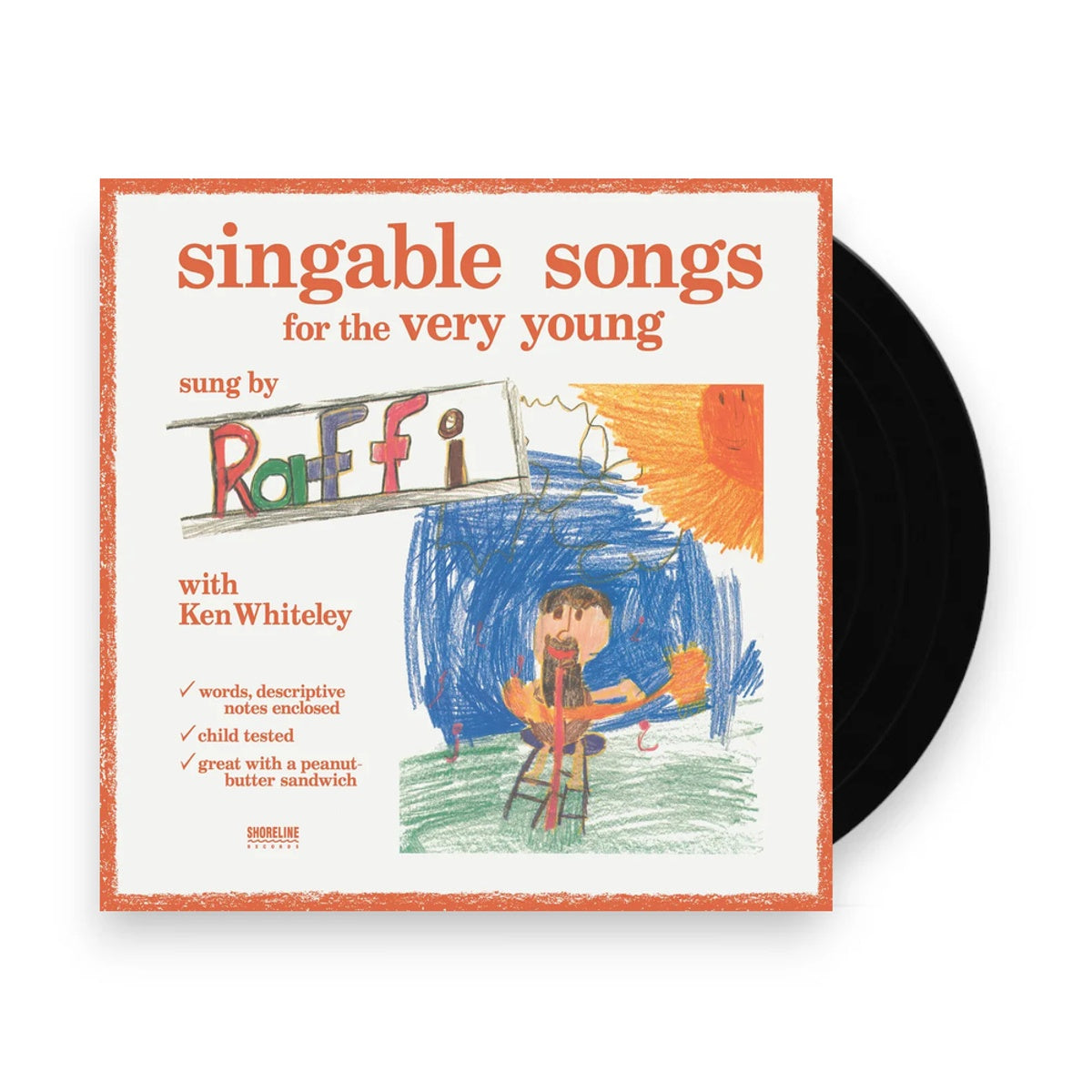 Packshot: Raffi – Singable Songs For The Very Young - 50th Anniversary Edition (Eco-Friendly Orange Blend LP Vinyl) Vinyl LP | Relix