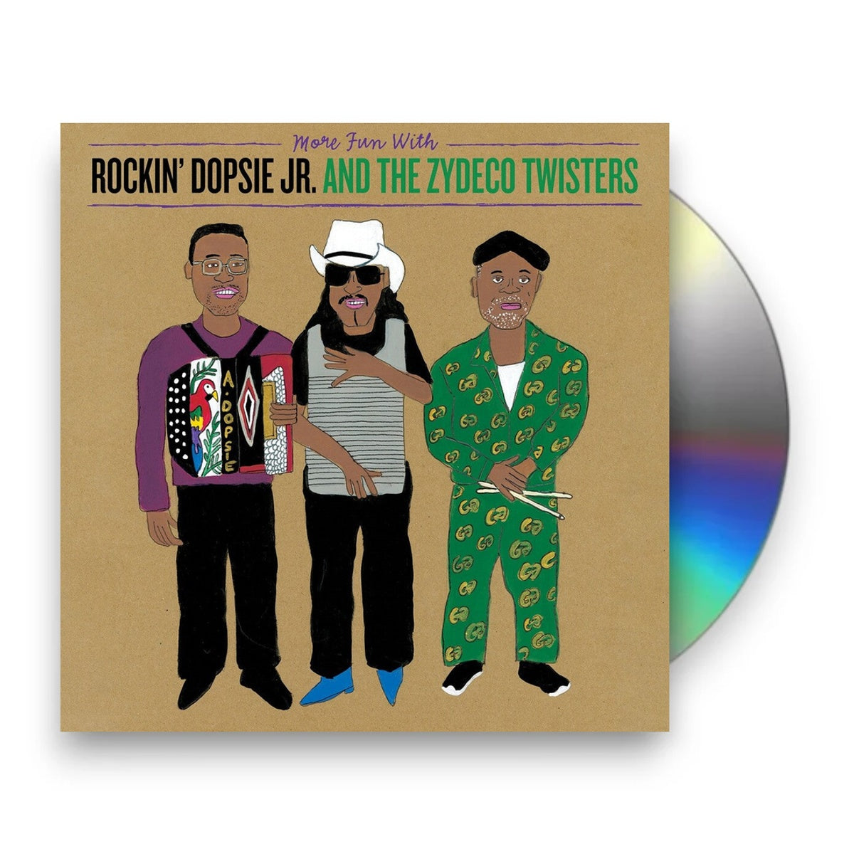 Packshot: Rockin' Dopsie, Jr. & The Zydeco Twisters – More Fun With Rockin' Dopsie, Jr. & The Zydeco Twisters CD | Relix
