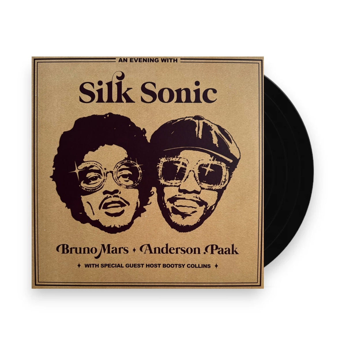 Packshot: Silk Sonic (Bruno Mars + Anderson .Paak) – An Evening With Silk Sonic (Bonus Track LP Vinyl) Vinyl LP | Relix