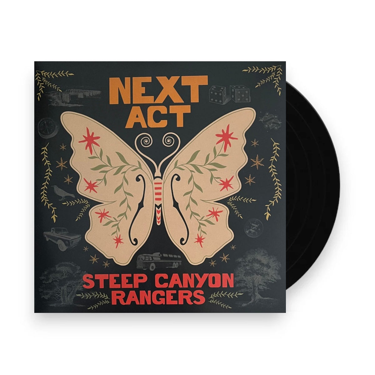 Packshot: Steep Canyon Rangers – Next Act (Maroon LP Vinyl) Vinyl LP | Relix