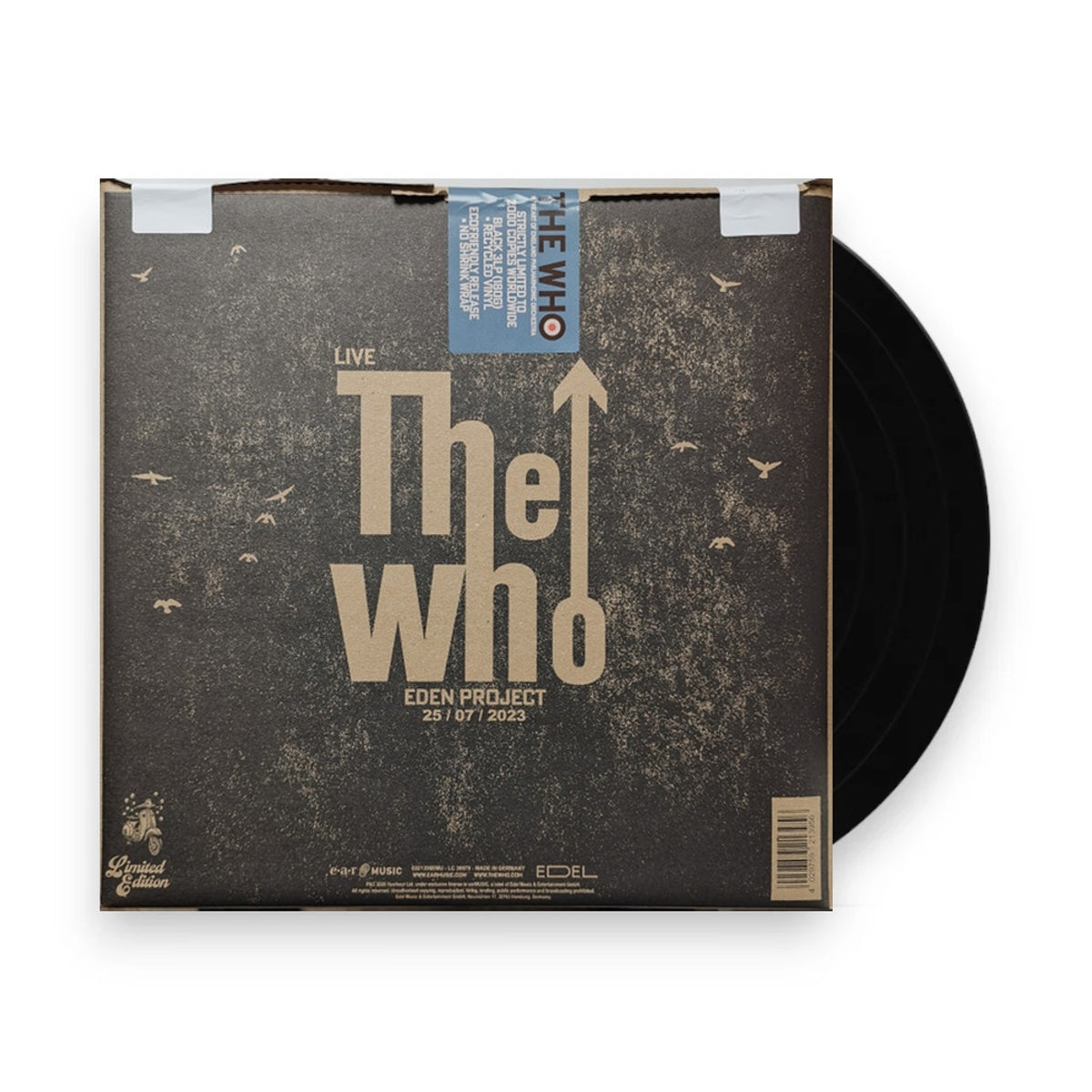 Packshot: The Who – Live at Eden Project July 25 2023 (Limited Eco-Friendly Re-Vinyl Gatefold) Vinyl LP | Relix