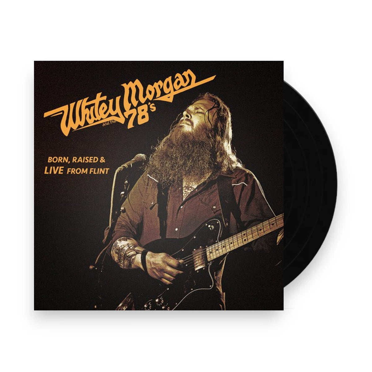Packshot: Whitey Morgan & The 78S – Born Raised & Live from Flint Vinyl LP | Relix