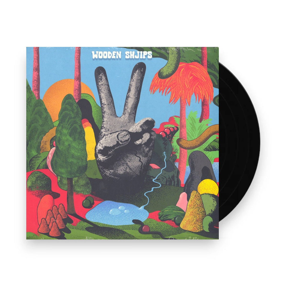 Packshot: Wooden Shjips – V. (Clear, Red LP Vinyl) Vinyl LP | Relix