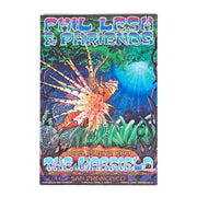 Phil Lesh and Phish Warfield signed concert poster from 1999 featuring vibrant psychedelic artwork and musician autographs