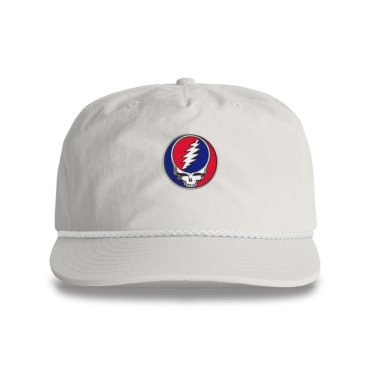 Grateful Dead Embroidered Stealie Surf Rope Cap - Off-White