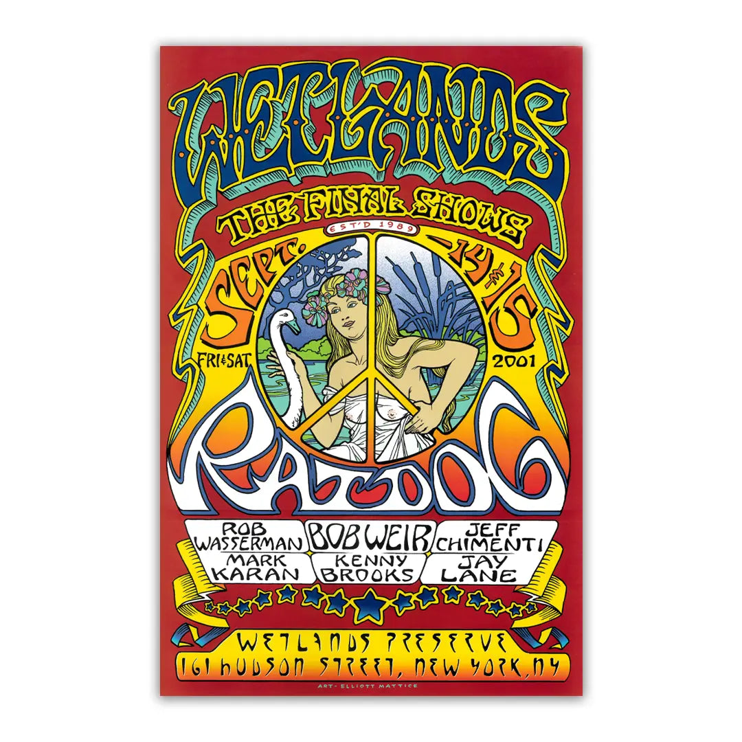 リトポスターラスス Ratdog at Wetlands (September 14-15, 2001) Original Poster | relix