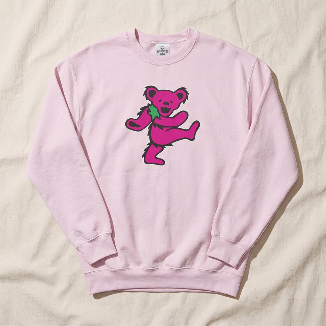 Grateful Dead Magenta Bear Sweatshirt - Pink