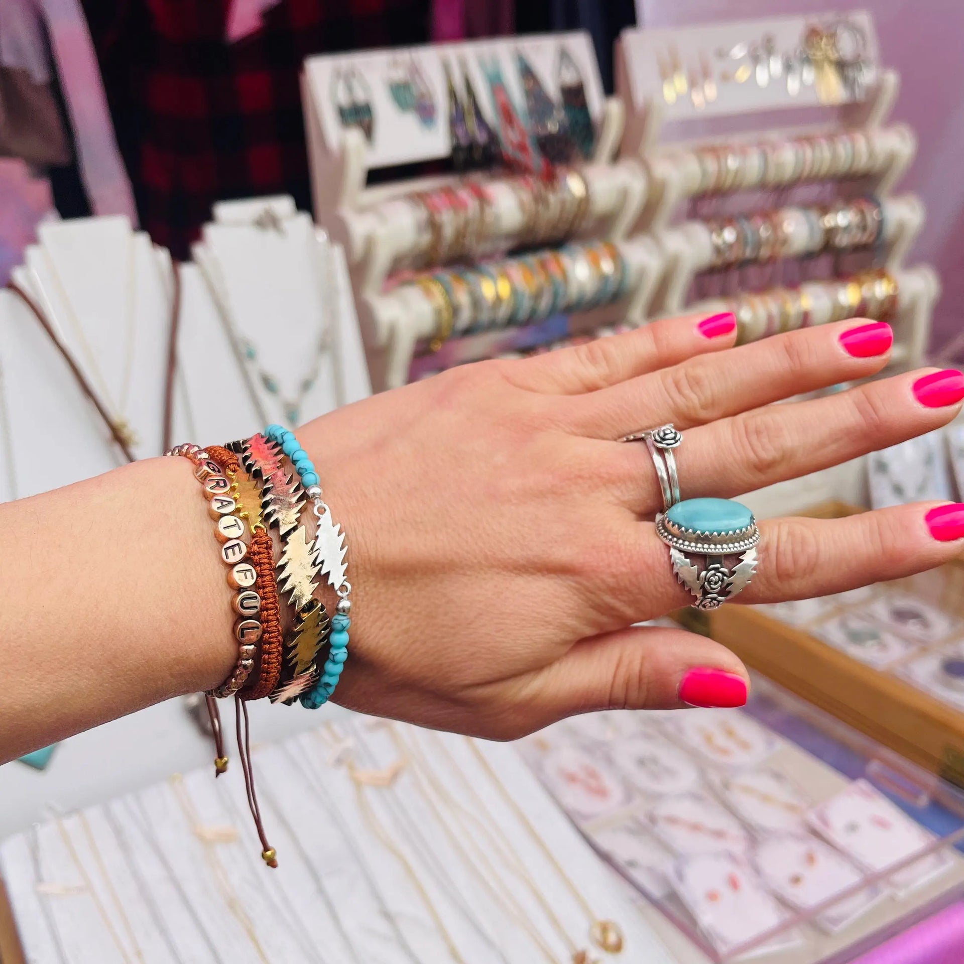 Grateful Dead Summer Tour Bracelet Stack | Rio Grande Hiouchi Jewels / Rose & Bolt Grateful Dead Jewelry Bracelet {{Shop name}}