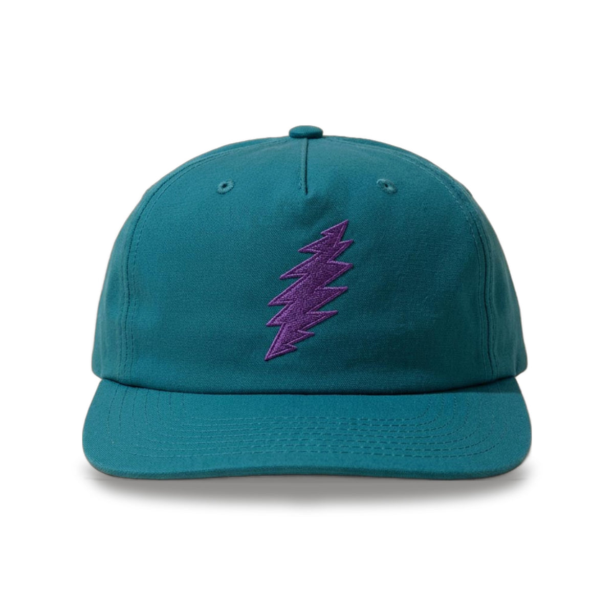 Embroidered Purple Bolt Surf Hat in Teal — Officially licensed Grateful Dead Hat from Relix