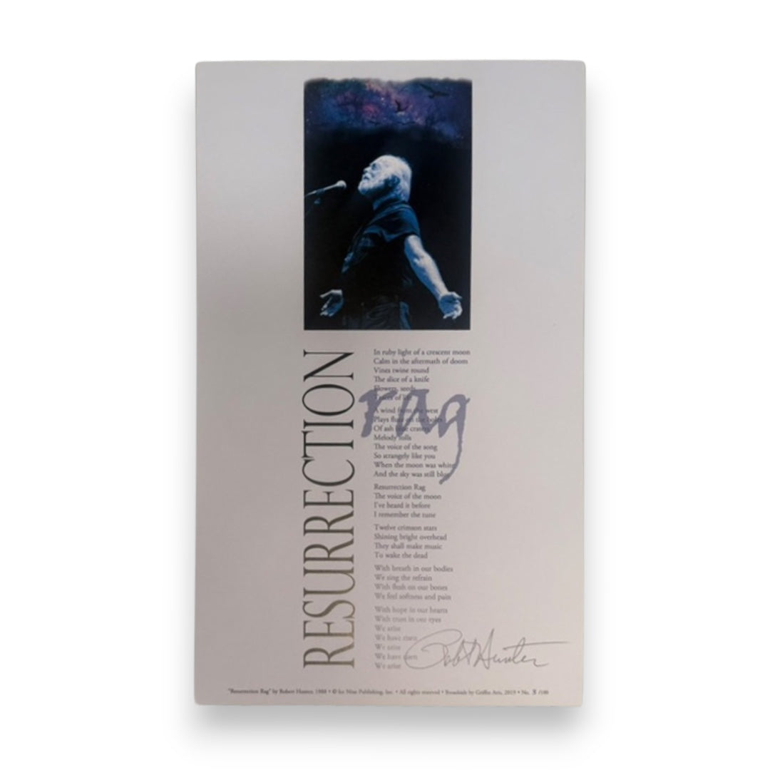 Robert Hunter: "Resurrection Rag" – Commemorative Memorial Broadside