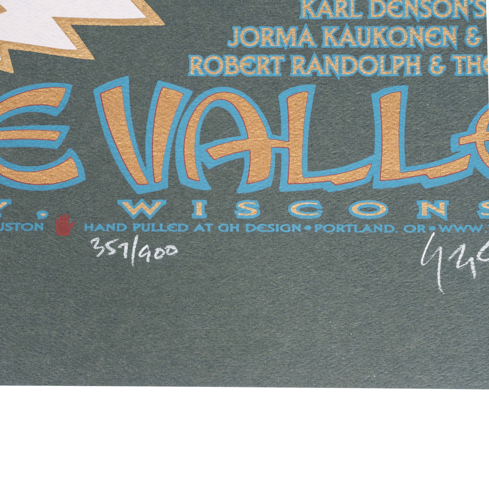 Close-up of vibrant illustration and 2002 concert date details on The Other Ones Family Reunion poster