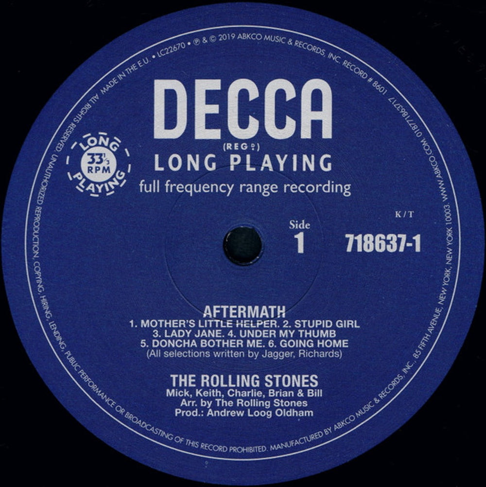 The Rolling Stones – Aftermath (UK LP Vinyl) – Label Disc – Relix – 1000x1003px