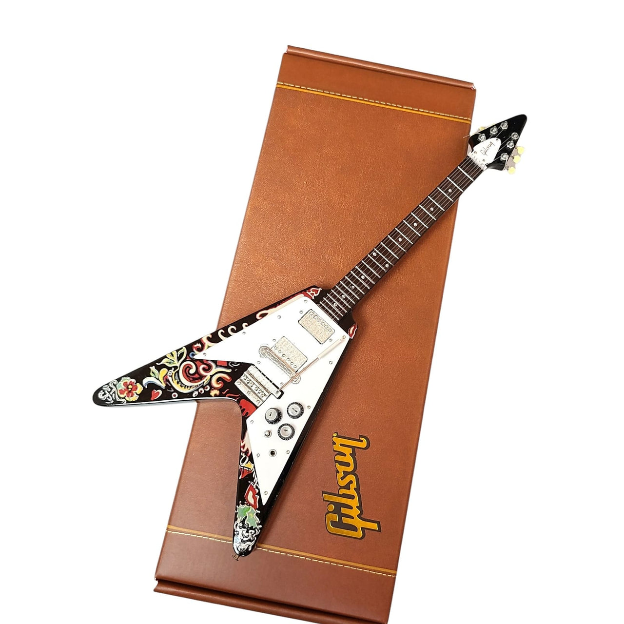 Jimi Hendrix Gibson Psychedelic Flying V Mini Guitar