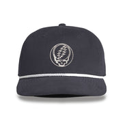 Grateful Dead Embroidered Stealie Cord Rope Cap - Navy