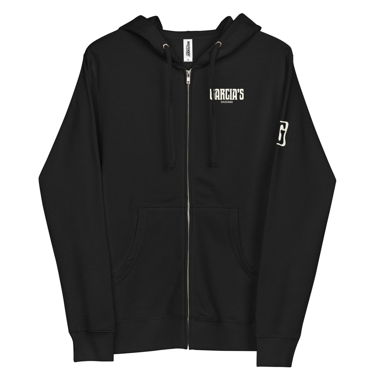 Garcia's Chicago Black Zip-Up Hooded Sweatshirt