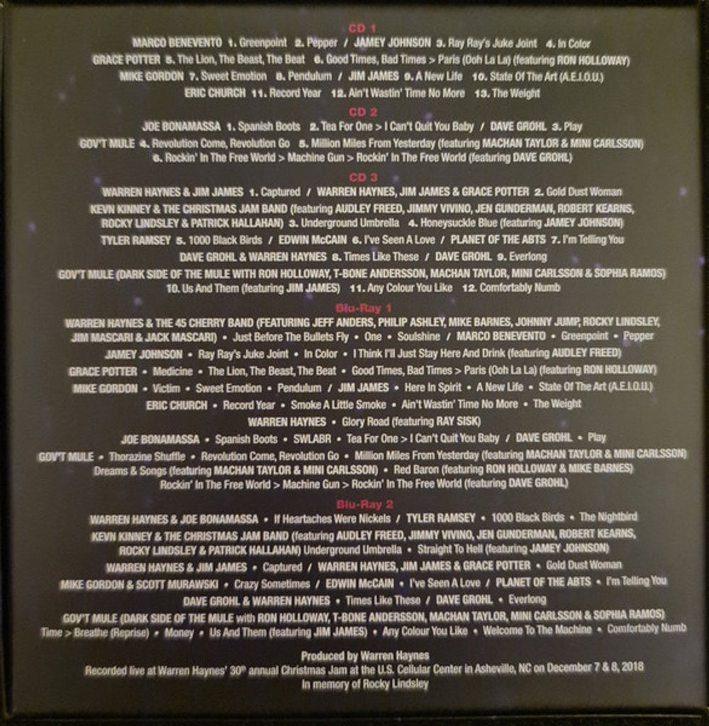Warren Haynes – Warren Haynes Presents: The Benefit Concert Volume 20 (3CD / 2Blu-ray) – Label Disc – Relix – 1000x1024px