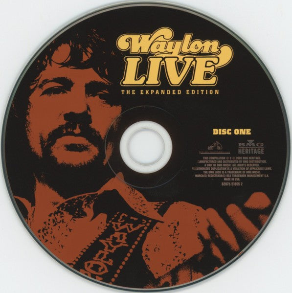 Waylon Jennings – Waylon Live (2-CD) – Label Disc – Relix – 1200x1200px