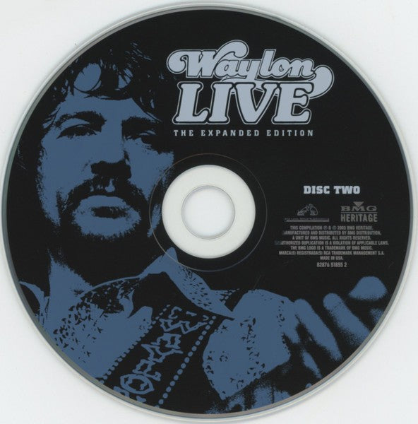 Waylon Jennings – Waylon Live (2-CD) – Label Disc – Relix – 1200x1200px