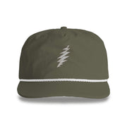Grateful Dead Embroidered Gray Bolt Surf Rope Cap - Army