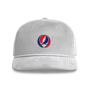 Grateful Dead Embroidered Stealie Cord Rope Cap - White