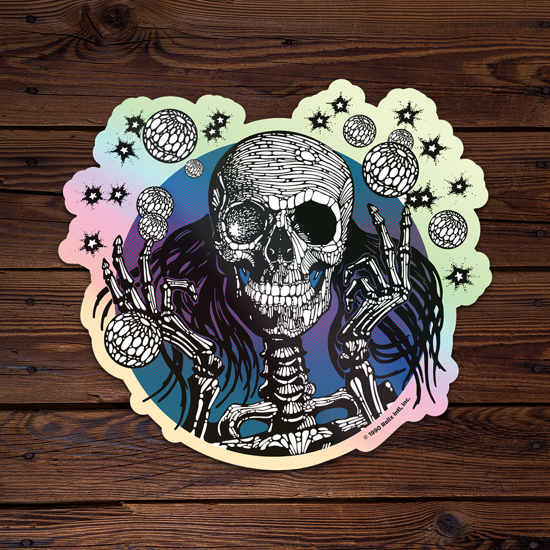 Floating Orbs - Holographic Throwback Sticker