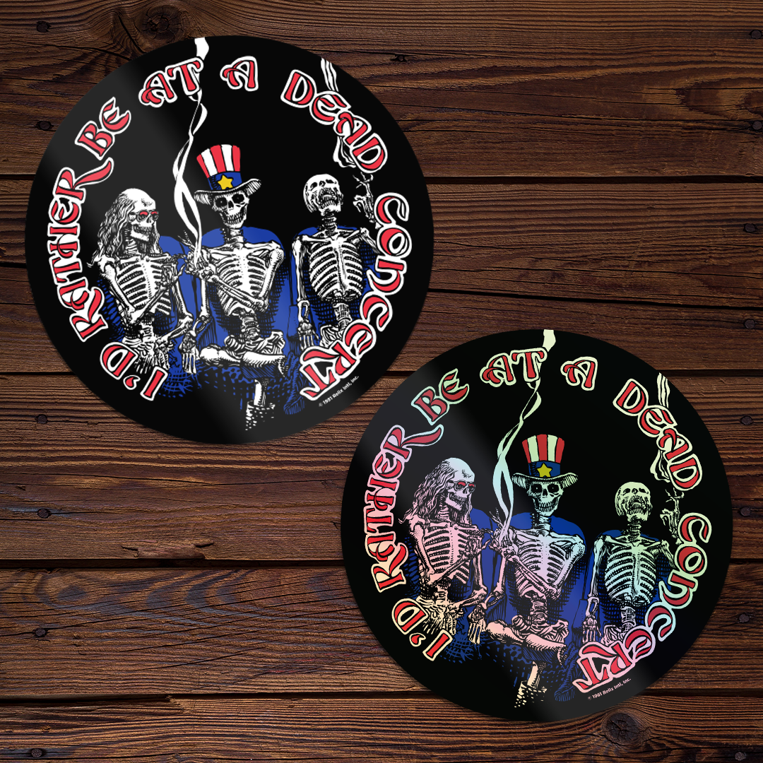 I'd Rather Be At A Dead Concert - Throwback Sticker Set (Holographic + Regular)