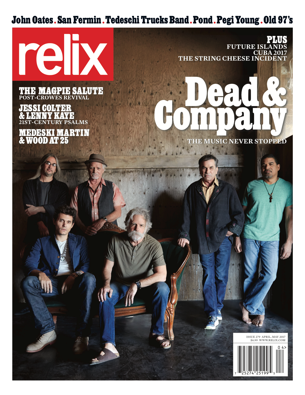 Dead & Company - April/May 2017 Relix Cover Poster Featuring - 30" x 40" (Printed on Vinyl)