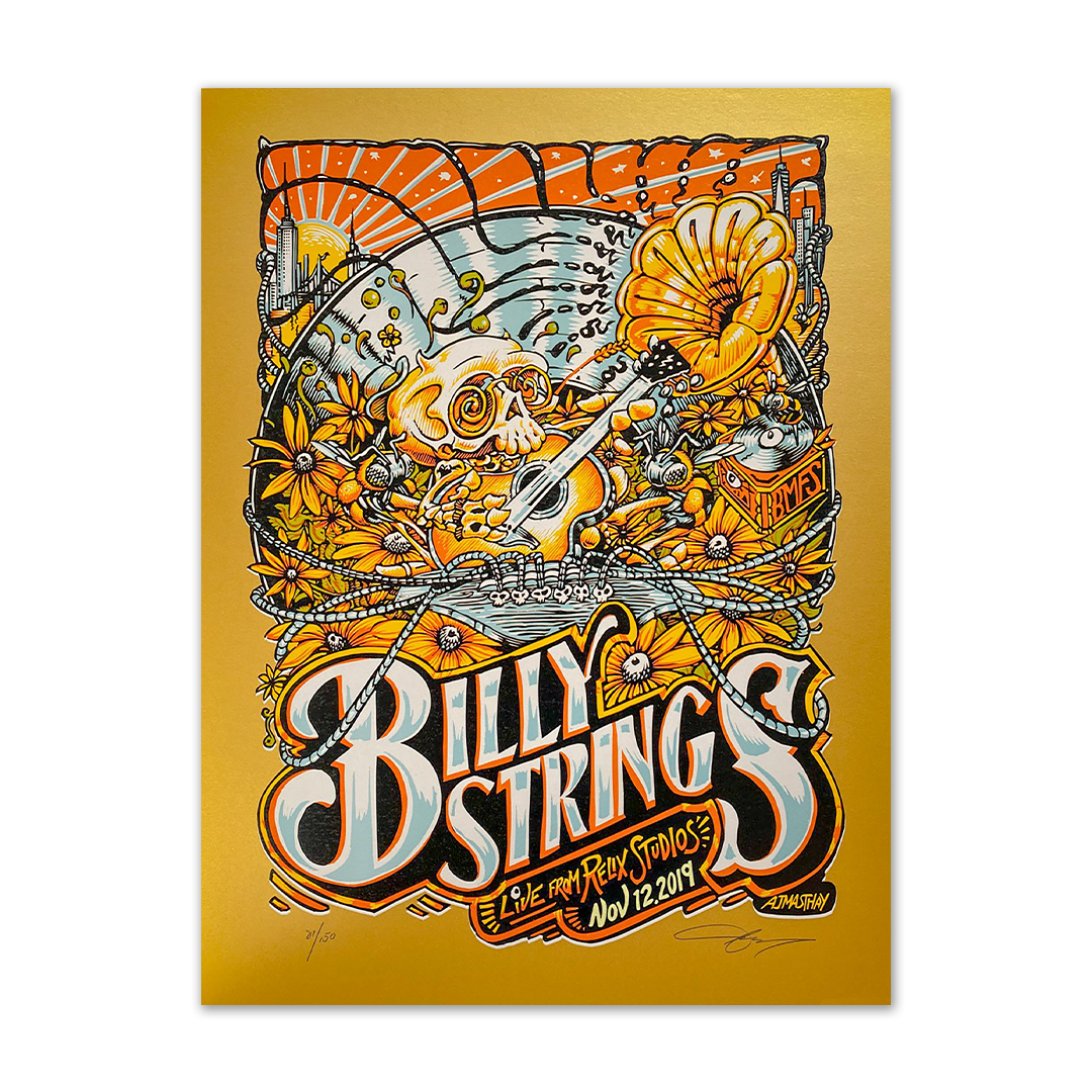 Billy Strings - The Relix Session Gold Edition Poster
