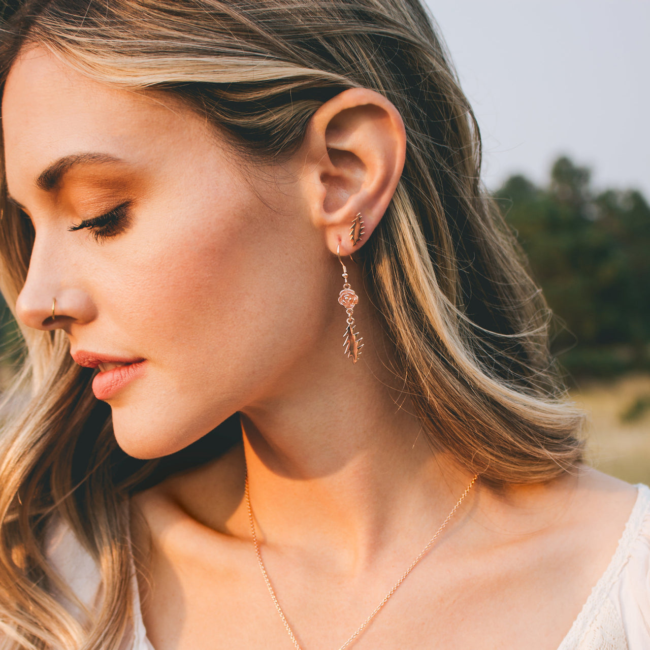 Delilah Jones Earrings | Rose Gold