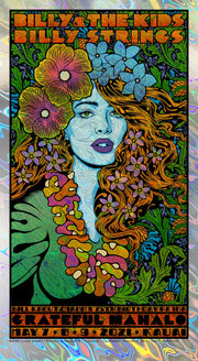 Grateful Mahalo Lava Foil Poster by Chuck Sperry