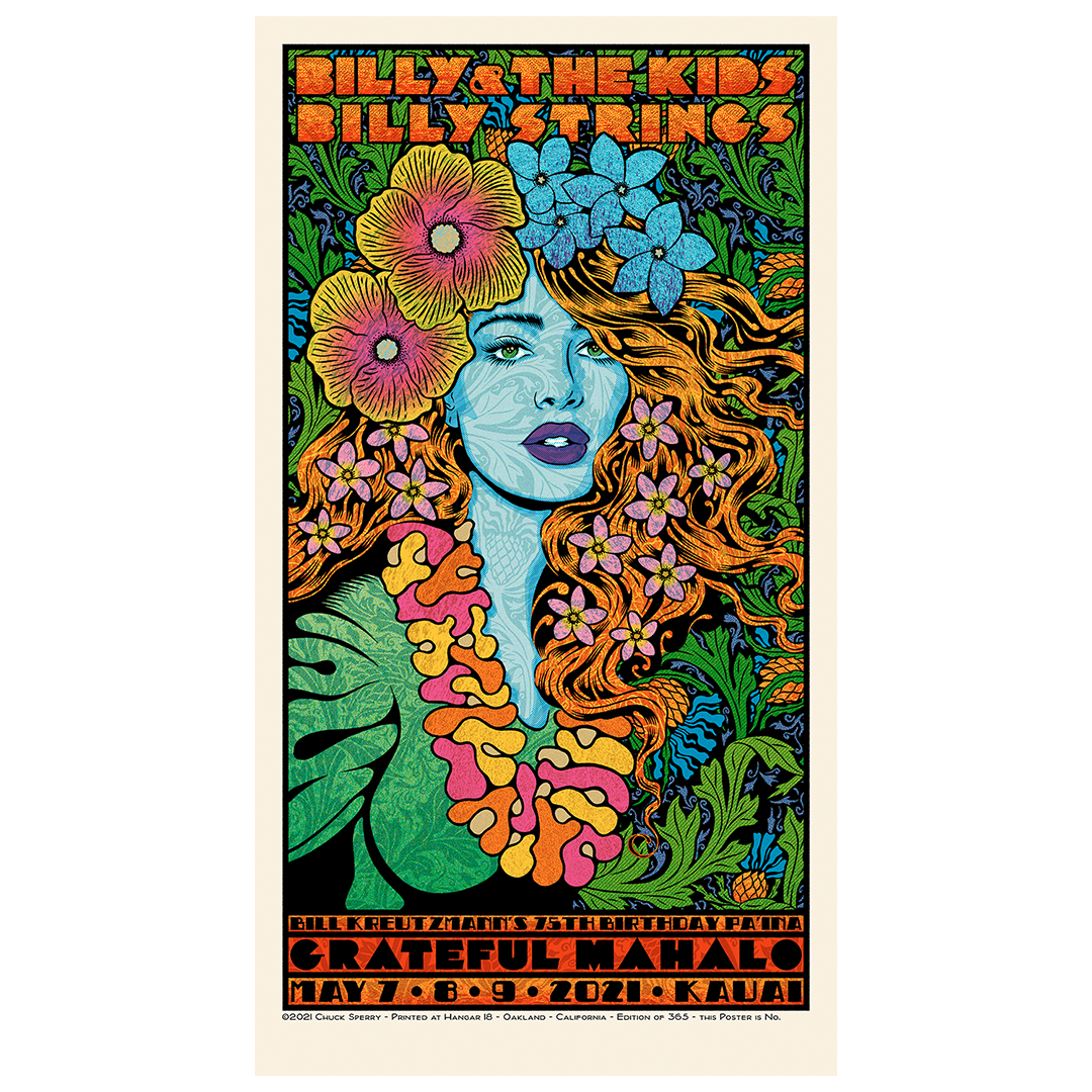 Grateful Mahalo Main Poster by Chuck Sperry