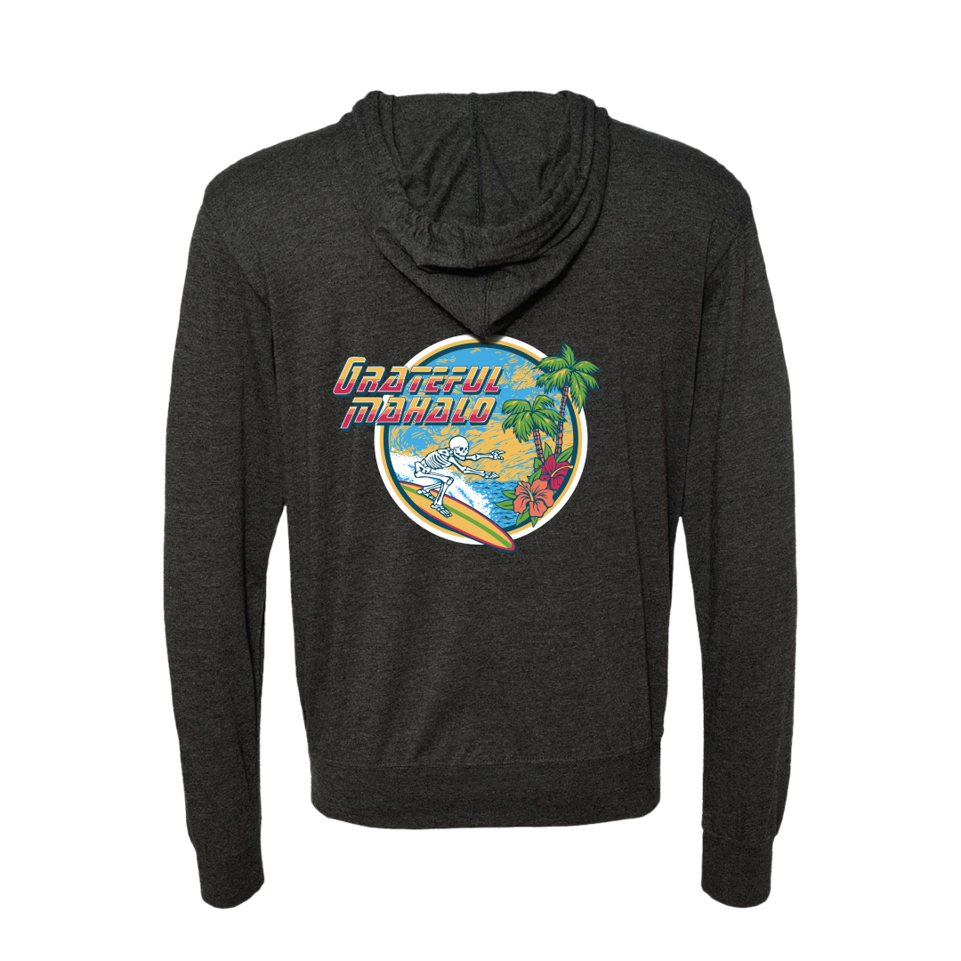 Grateful Mahalo Zip Hoodie