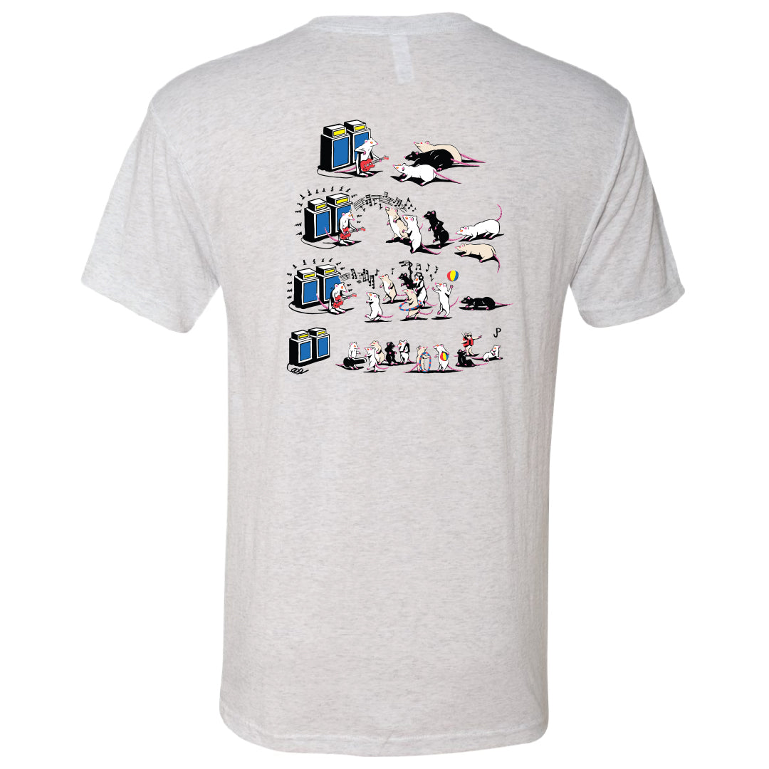 Jim Pollock "Pied Piper" Heather White T-Shirt